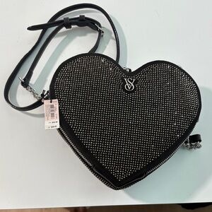 Victoria's Secret Black Heart Crossbody Bag